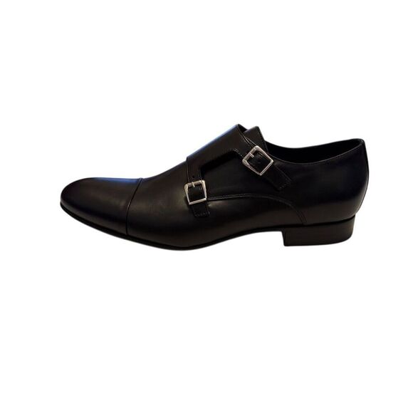 Massimo Matteo Men's Double Monk Strap Dress Shoes Black Size 13 M - Picture 1 of 12
